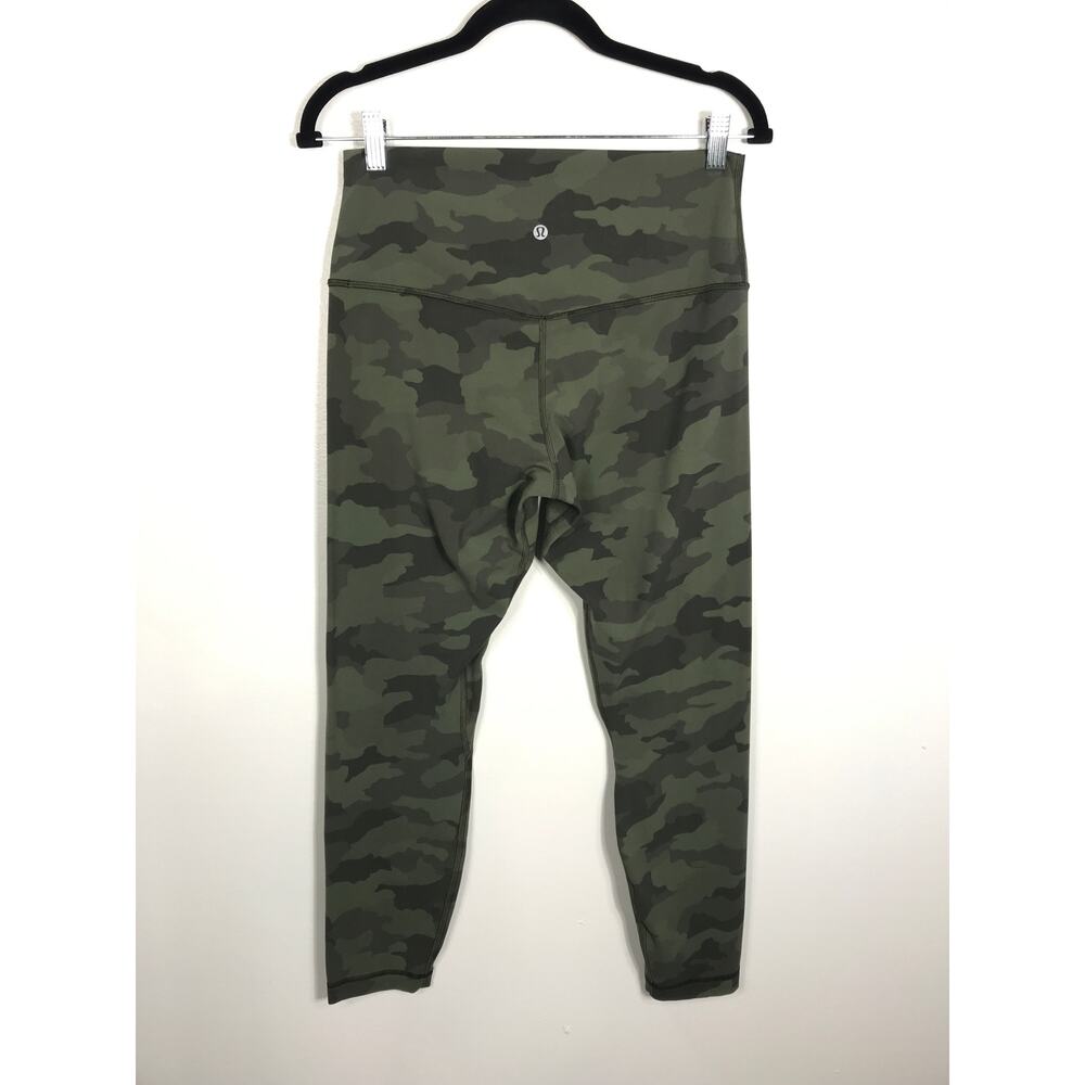 Lululemon Women's 10 Align High Rise Pant 25" Green Camo Leggings Athletic Yoga - Picture 6 of 10